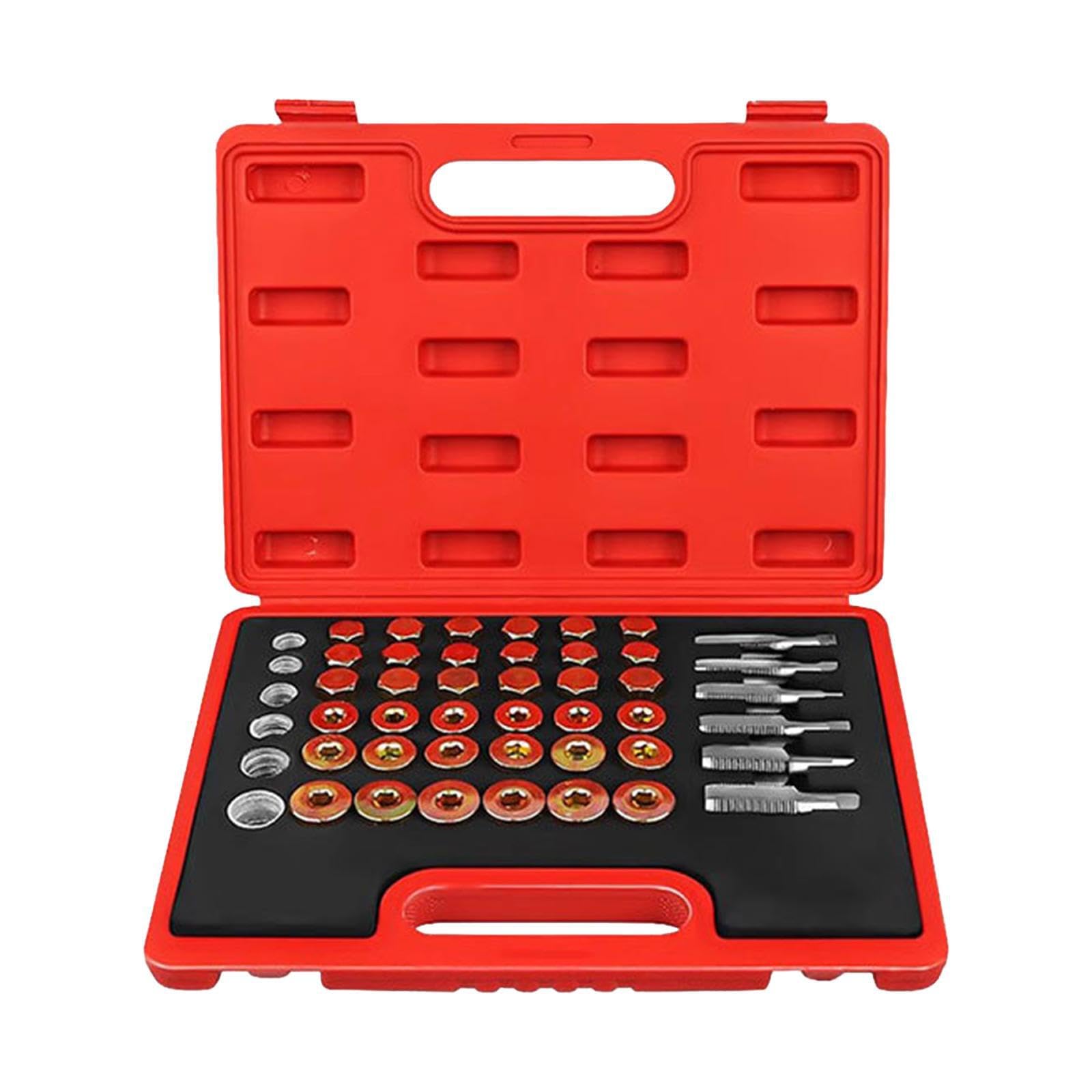 VUIUYOIES Set di 114 Utensili per Tappi di Scarico, Kit di Riparazione efficiente per Riparare Le filettature della Coppa dell'olio. Il Kit di Riparazione delle