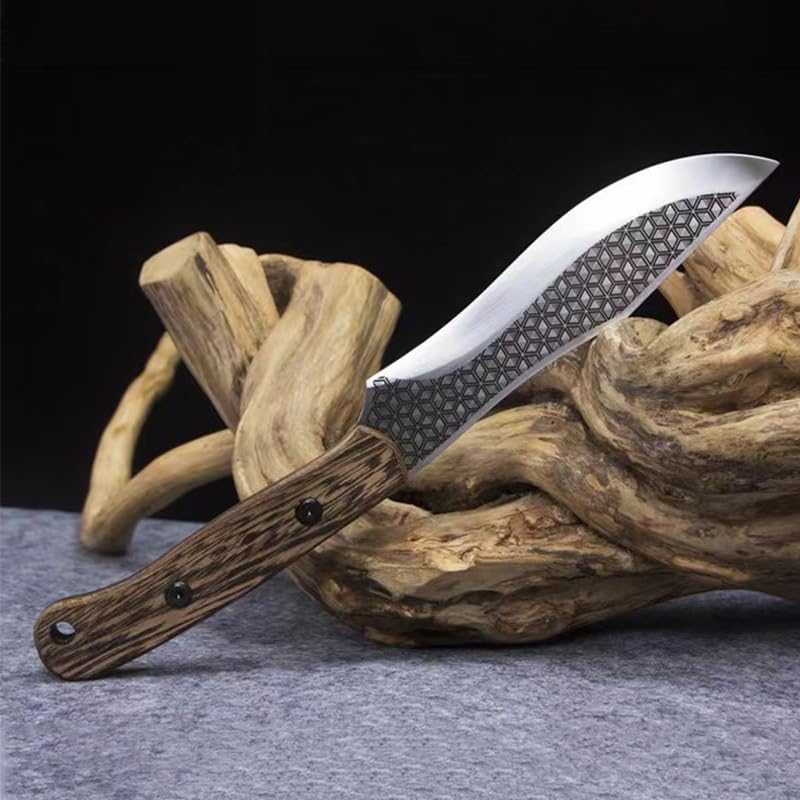 Meat Cleaver,Cleaver Knife 7 Inch Handmade Forged Hunting Knife Sharp Chef Cleaver Slicing Sushi Fish Camping Survival Longquan Kitchen Knives