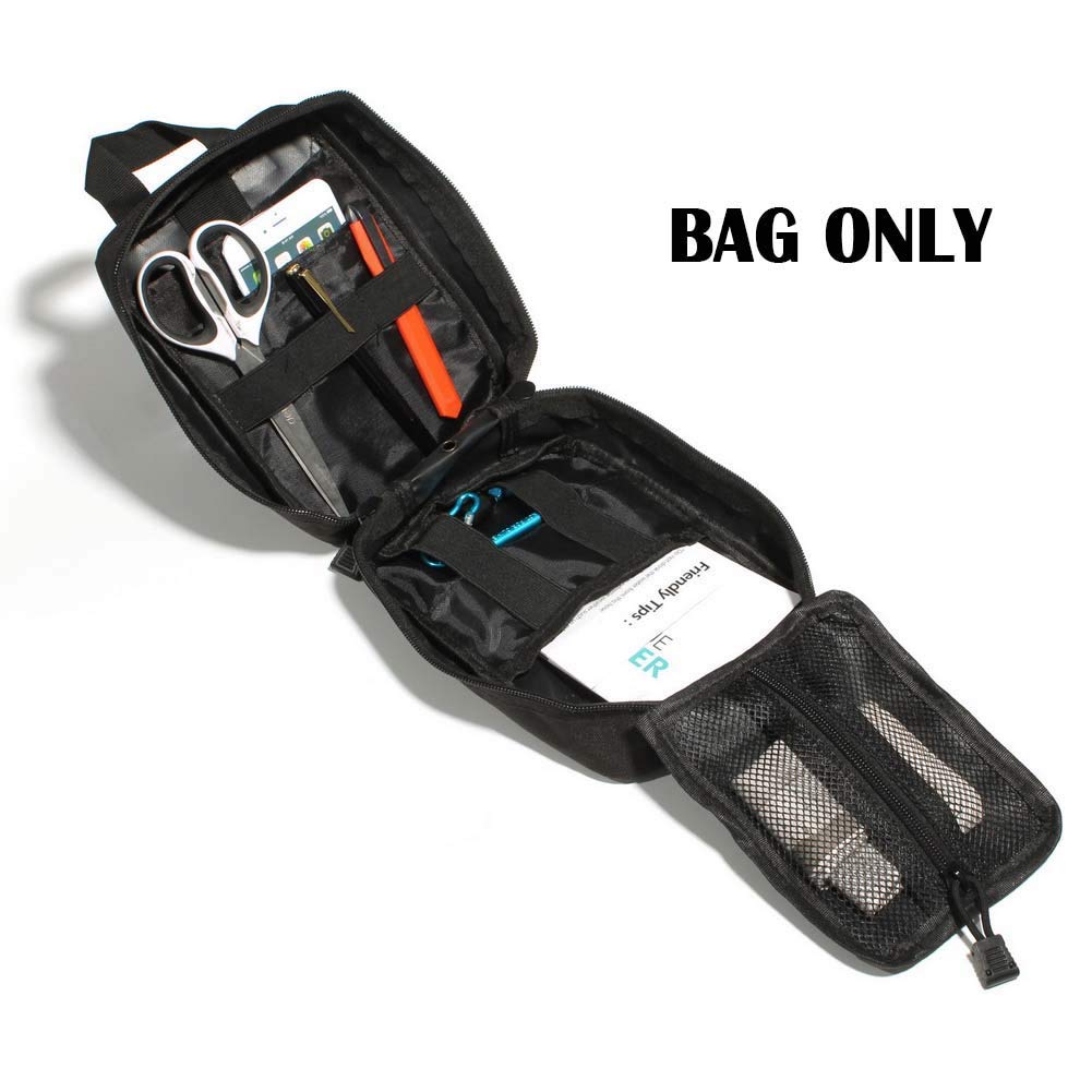 PAXLamb Tactical Pouch MOLLE First Aid Bag Utility Bag Military Emergency Pouch (Black)