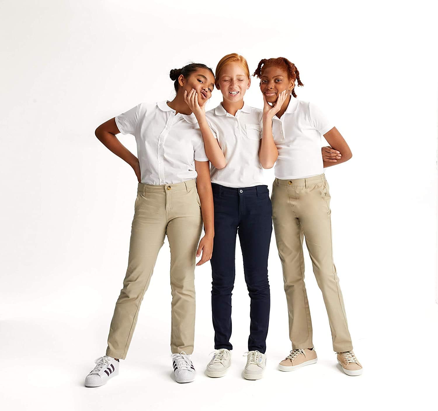 French Toast Girl's Kid Interlock Short Sleeve Polo Shirt 2 Piece Set