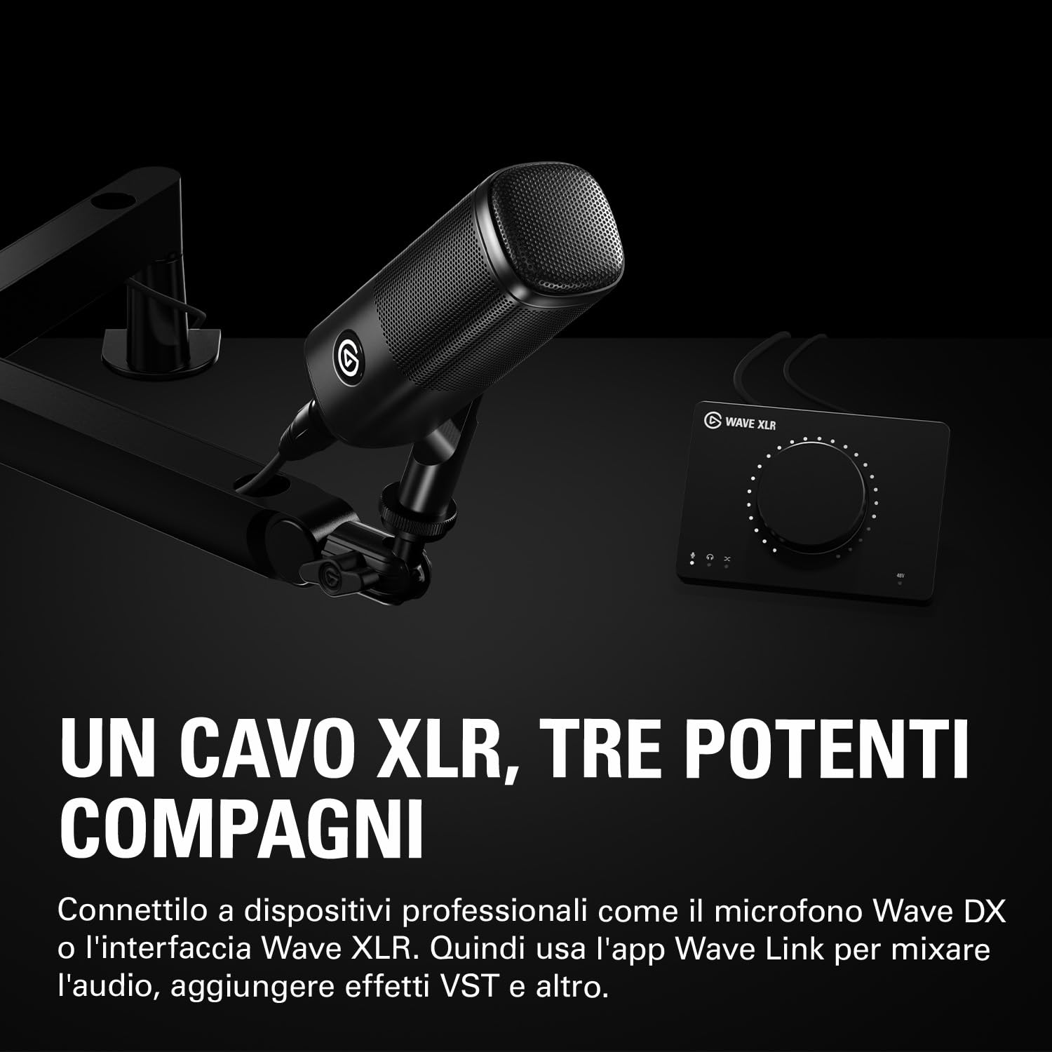 Elgato XLR Cable – Cavo Microfono schermato per registrazioni in Studio e produzioni dal Vivo, Pin placcati in Oro, da Maschio a Femmina, per segnali microfonici e di Linea analogici bilanciati, 3 m