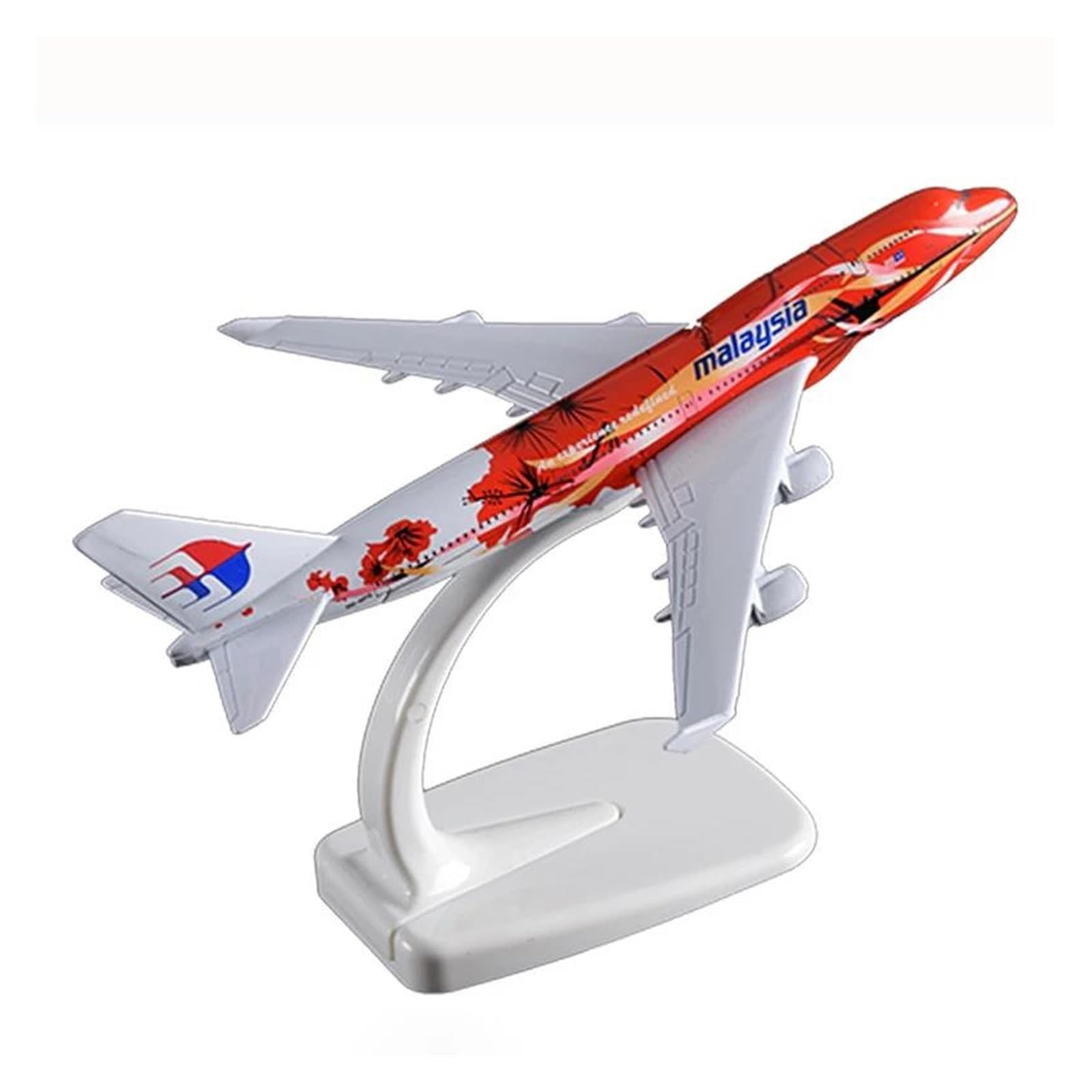 Modelo de avión B747 Malaysia Airways de 16cm el regalo para pilotos