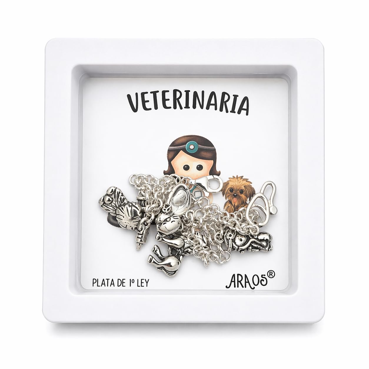 Desconocido pulsera plata mujer veterinaria 20cm