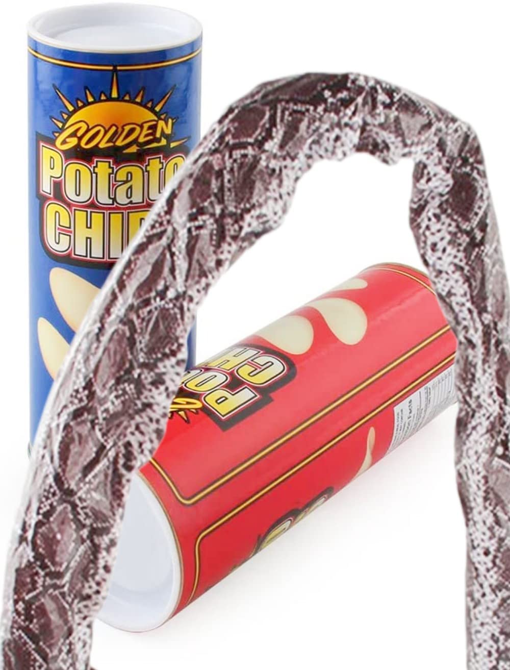 2 Pack Funny Magic Potato Chip Cans Snake Scary Prank Hilarious Chip Cans Jump Funny Surprise Trick for April Fools Day Carnival Halloween Scary Party Decoration Supplies - Image 2
