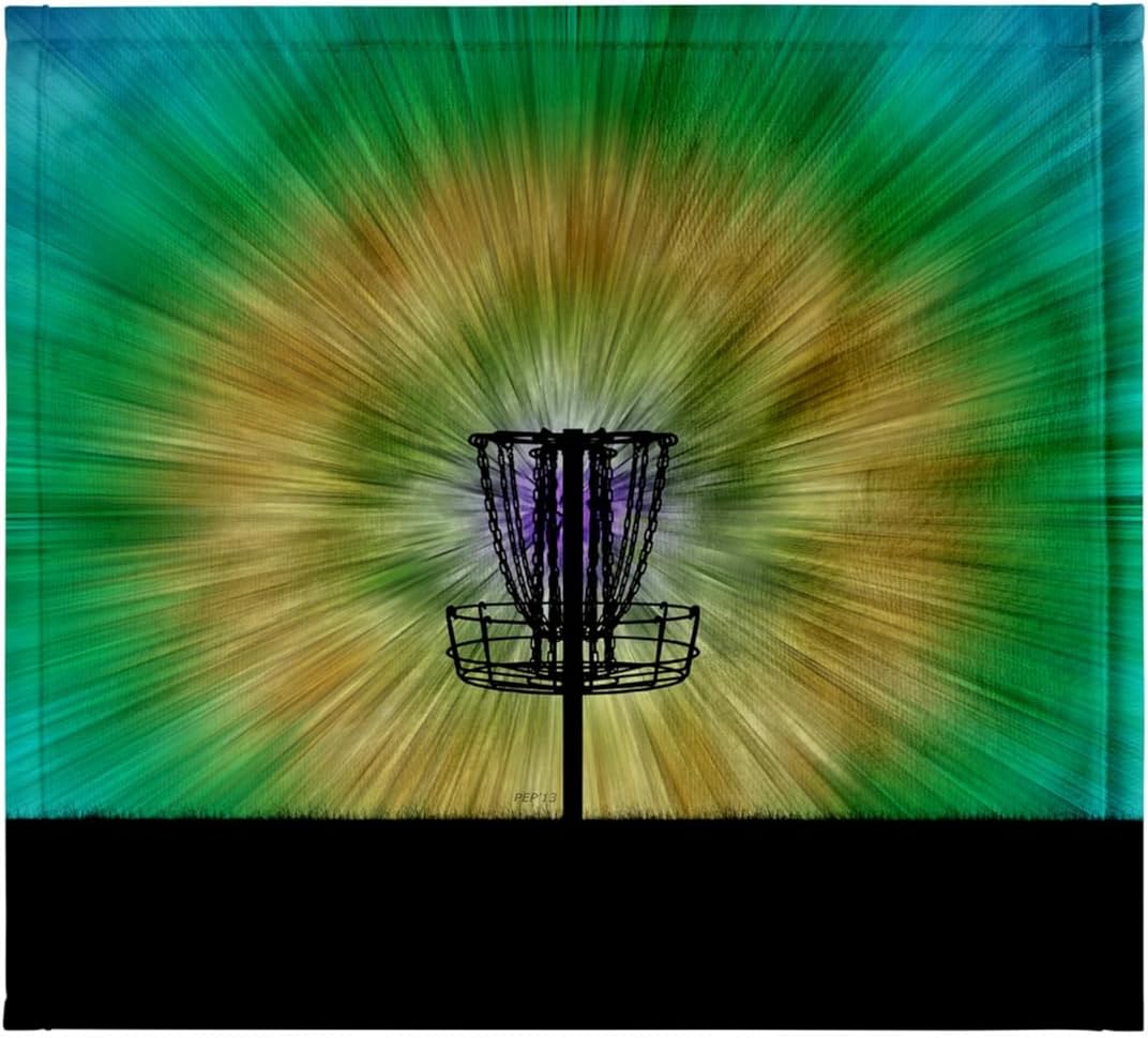 3dRose Tie Dye Disc Golf Basket - Colorful disc Golf tie dye Basket Design 22x30 Bath Hand Pool Towel