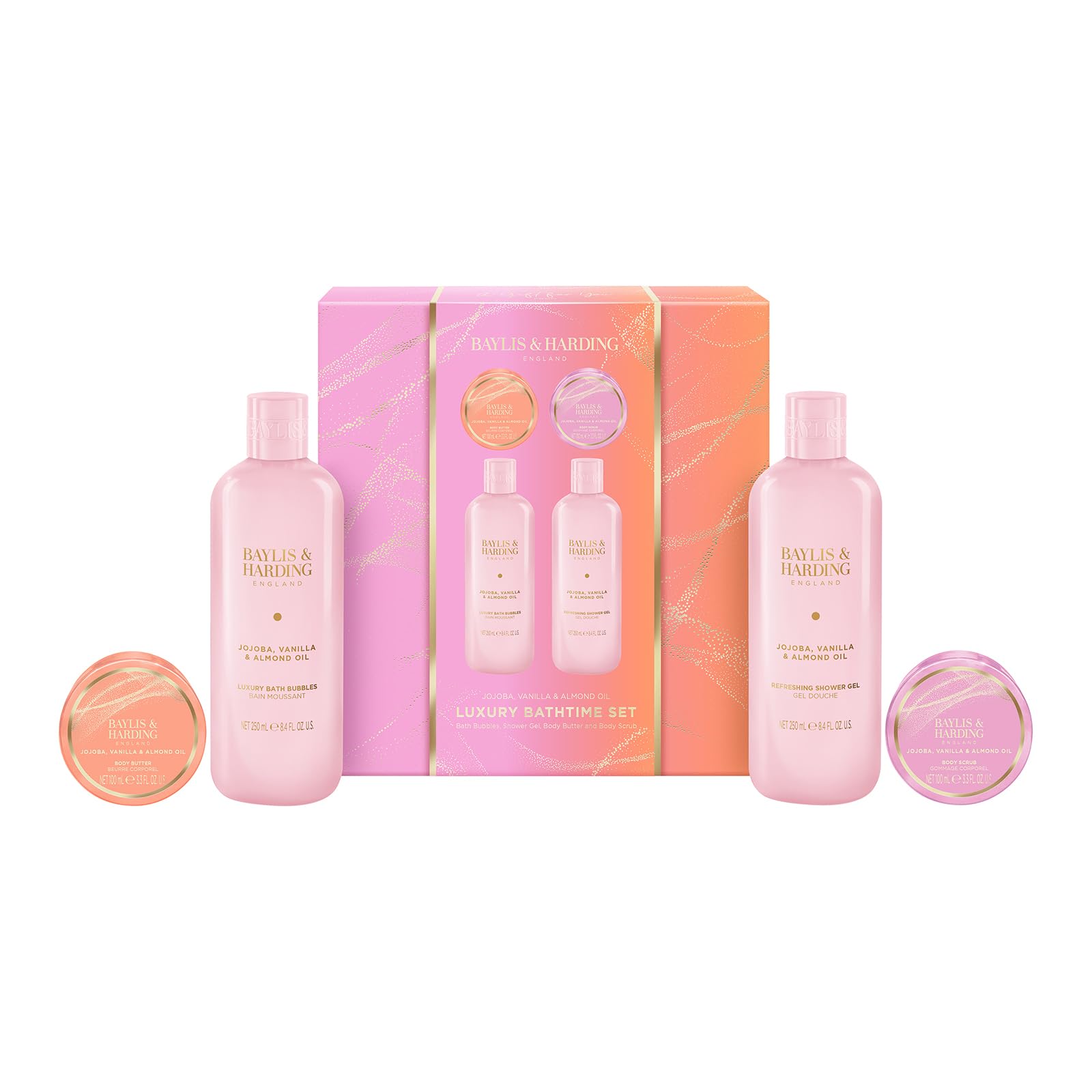 Baylis & Harding Jojoba, Vanilla & Almond Oil Indulgent Body Pamper Gift Set - Vegan Friendly