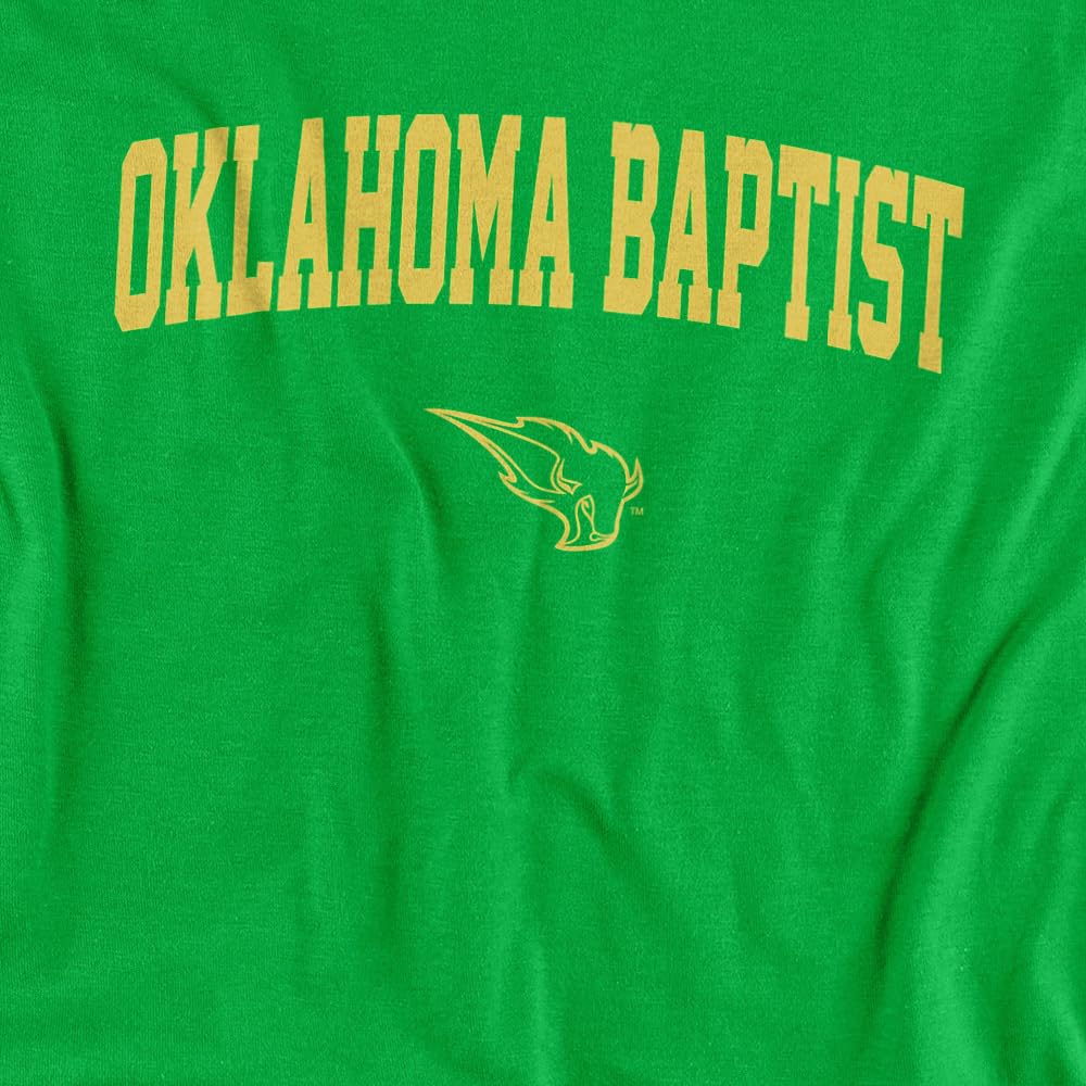 LOGOVISION Oklahoma Baptist University One Color Arched Kids T Shirt (3) for Toddler Boys and Girls, Kelly Green