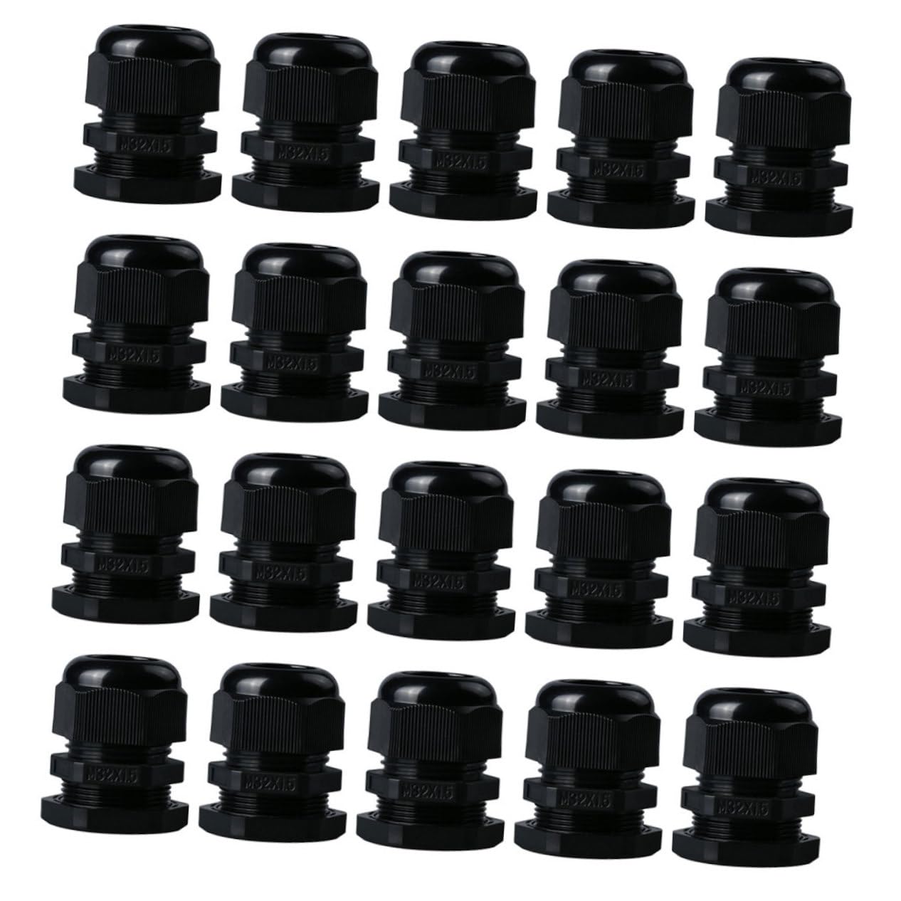 IWOWHERO Cable Connectors 20pcs Waterproof Cable Glands Joints Easy Installation Locknut Washer Cable Parts for Home