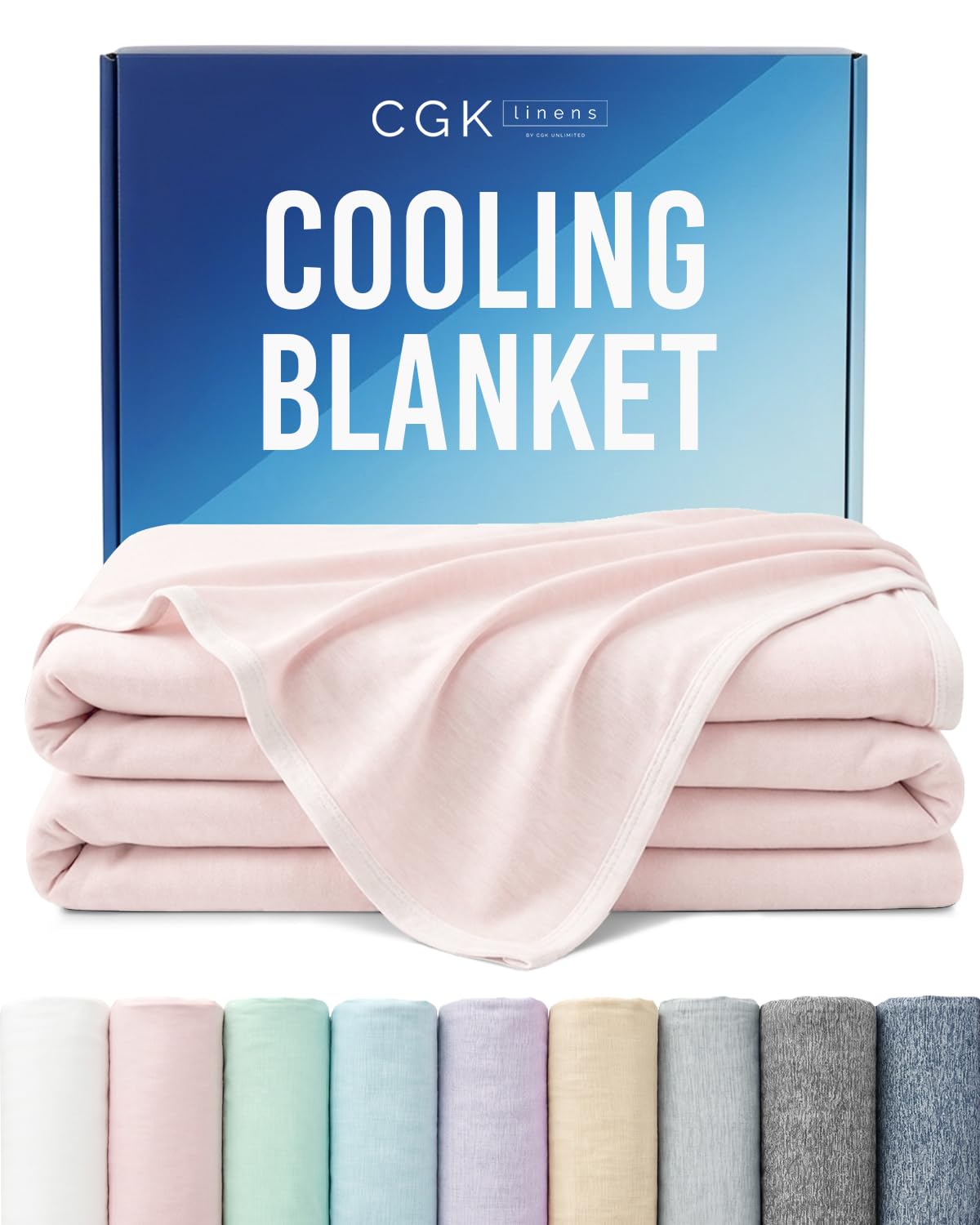 Cooling Blanket for Hot Sleepers - Cold Blanket Throw Size - Pink, 50 x 60