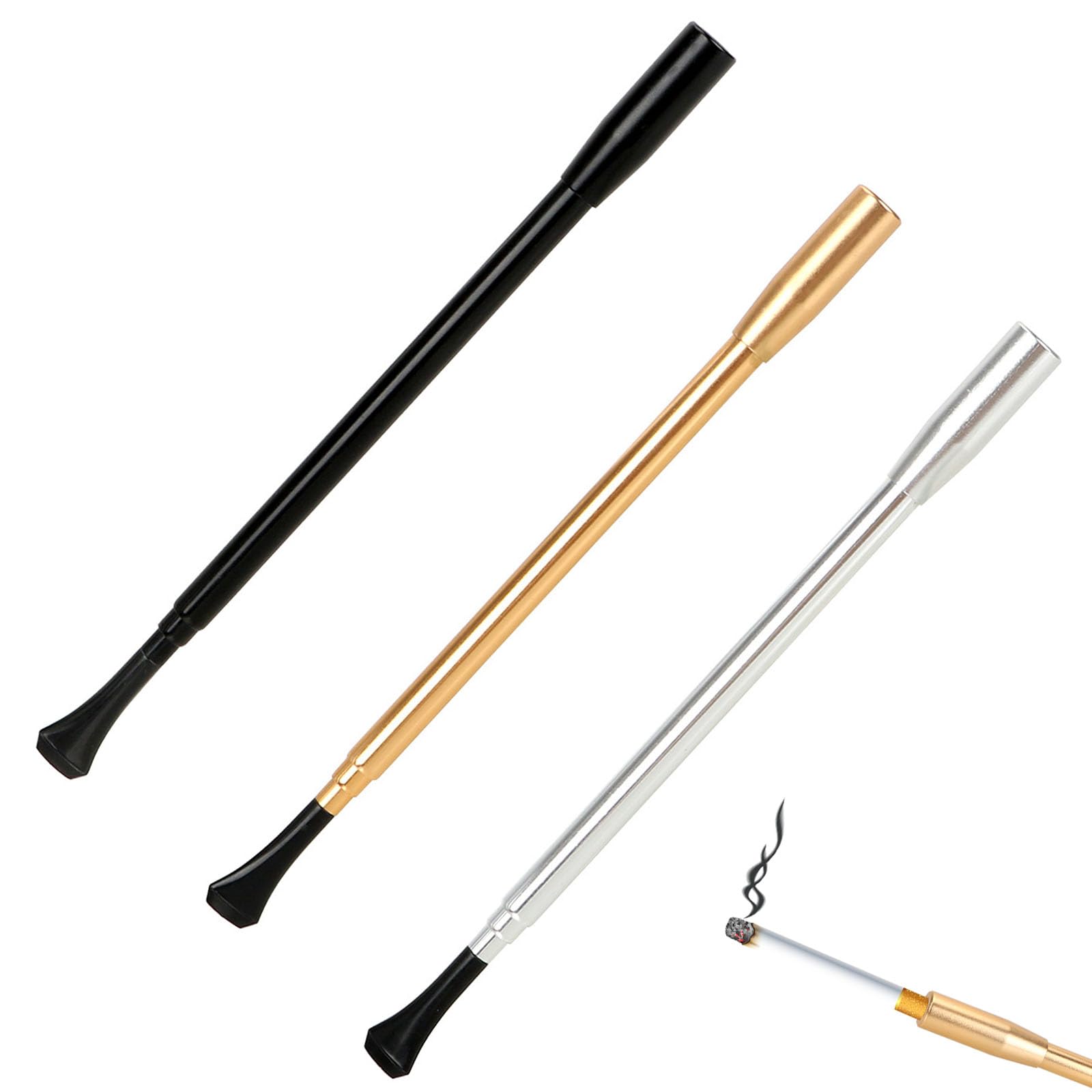 DYTHHN 3Pcs Retractable Cigarette Holder Durable Cosplay Holders Long Props Metal Classic Retro for Party Costume Accessory