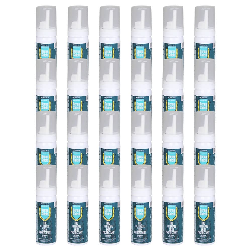 Derma Shield Skin Barrier Mousse Skin Protectant Aerosol Light-Weight Invisible (2oz, 24, Count)