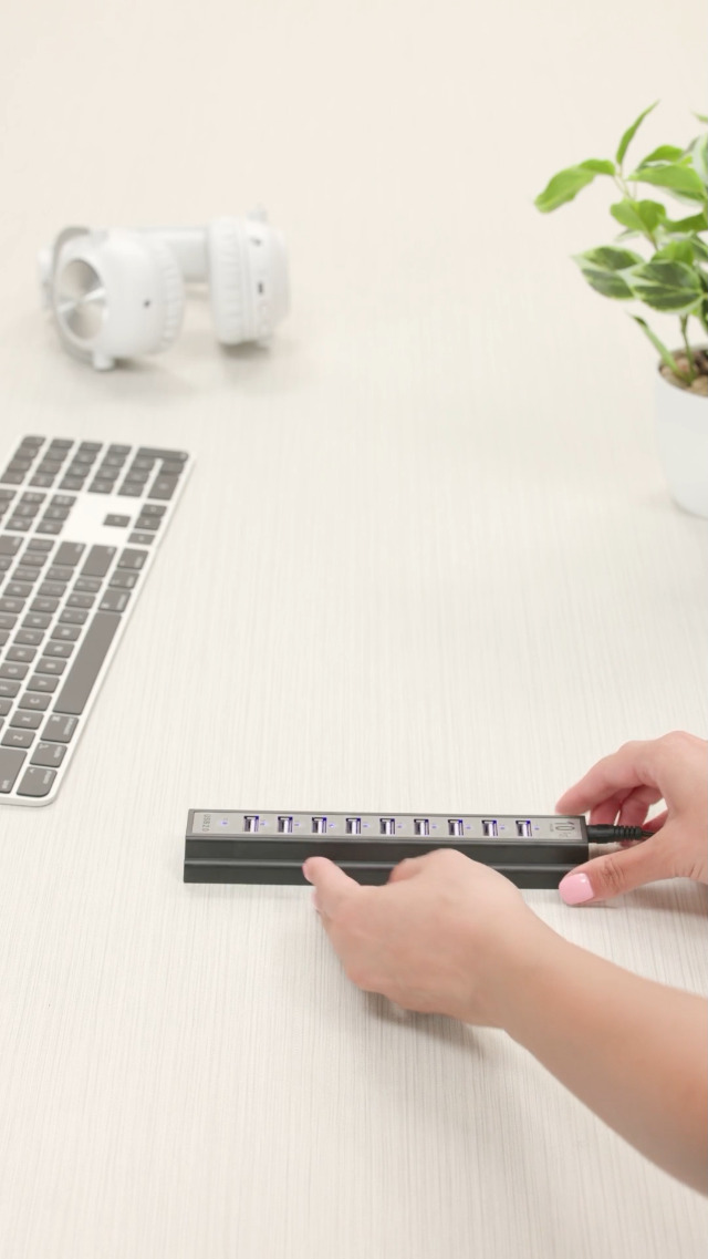 Amazon.com: Powered USB Hub 2.0, VIENON 10-Port USB Hub USB