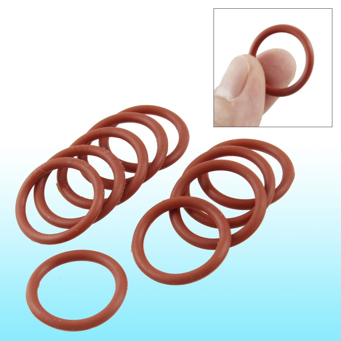 uxcell 10 Pcs Silicone O Ring Seal Sealing Gasket 16mm x 21mm x 2.5mm