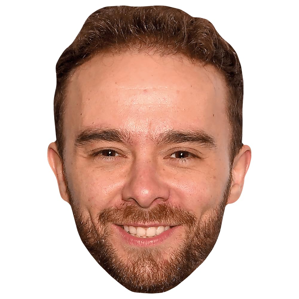Jack P Shepherd (Smile) Celebrity Mask, Flat Card Face, Fancy Dress Mask