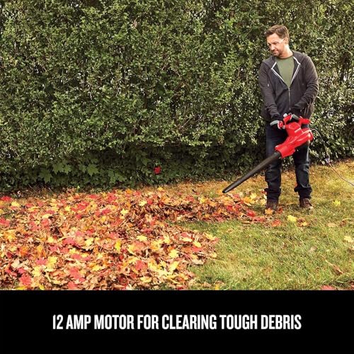 Image of CRAFTSMAN 3-in-1 Leaf Blower, Vacuum and Mulcher, Backpack Blower Up to 260 MPH, 12 Amp, Corded Electric Leaf Collector (CMEBL7000)