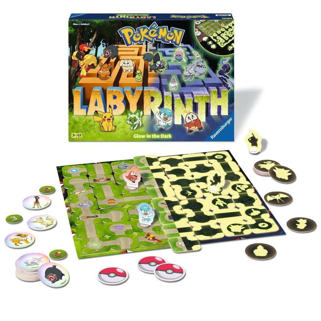 Ravensburger - Pokemon Maze Glow in the Dark - Pokemon Maze Game Glow in the Dark - 2-4 Players - Ages 7+ - Thinking & Strategy - 22705 - Image 3