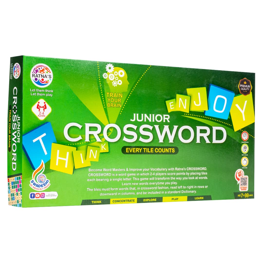 RATNA'S Junior Crossword Educaional Word Game for Kids 7+
