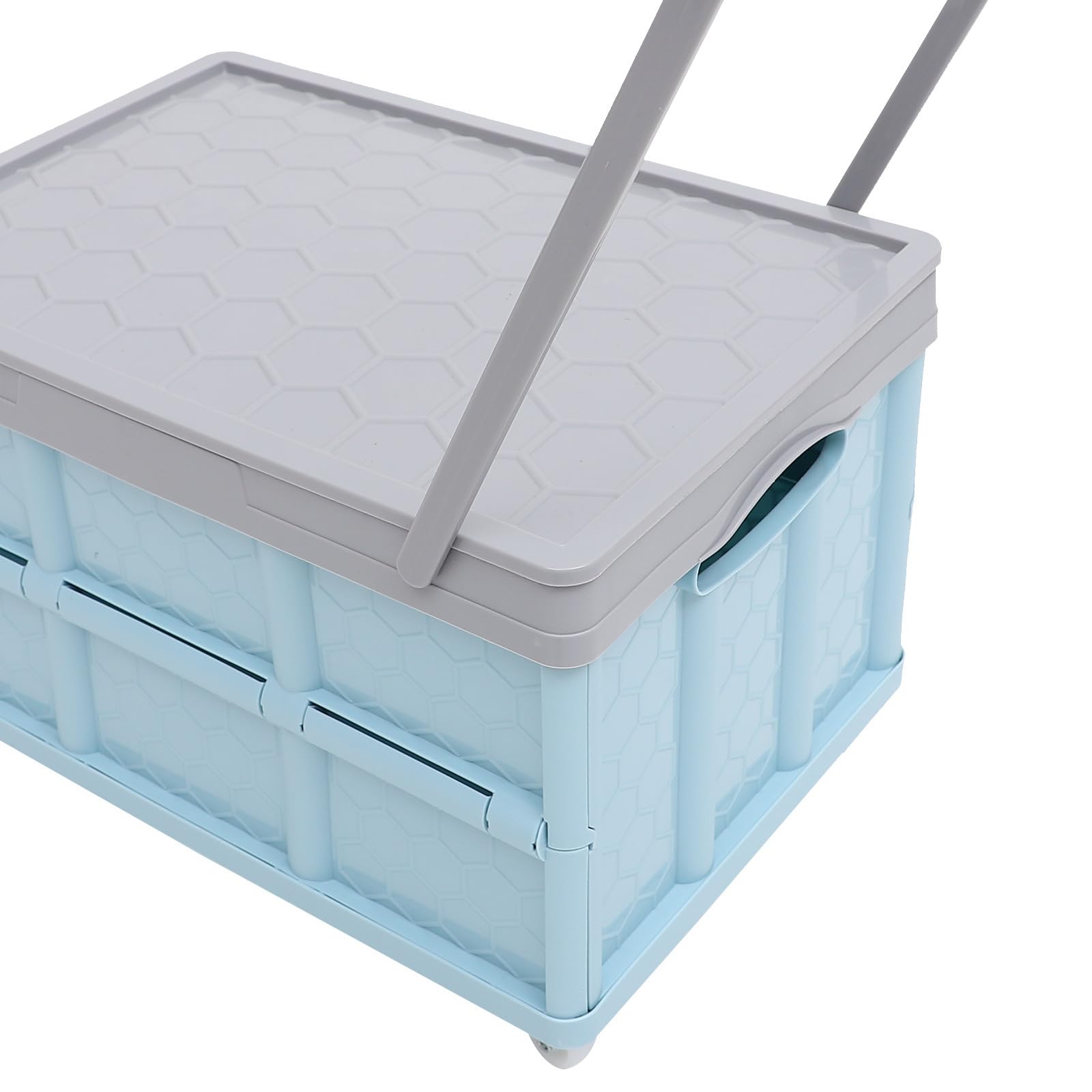 jojofuny Caja de Almacenaje Plegable con Ruedas para Ropa y Juguetes Contenedor Resistente de Plástico para Organización Doméstica y Orden Habitación Infantil