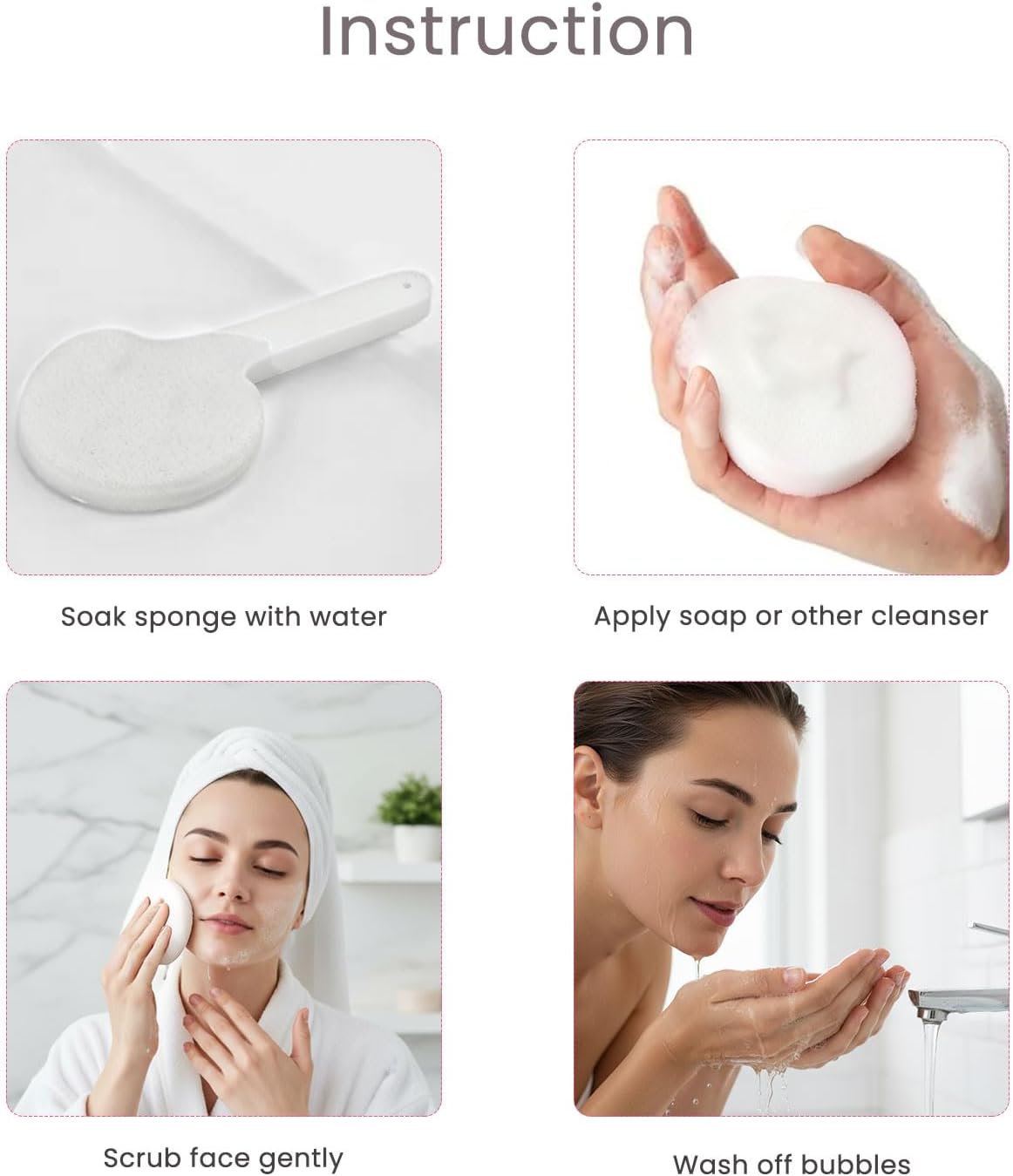 圧縮フェイシャルスポンジ &ndash; 120個 プロフェッショナル 洗顔 メイクアップ 除去 スポンジ ソフト 使い捨て ラウンド スパ 角
