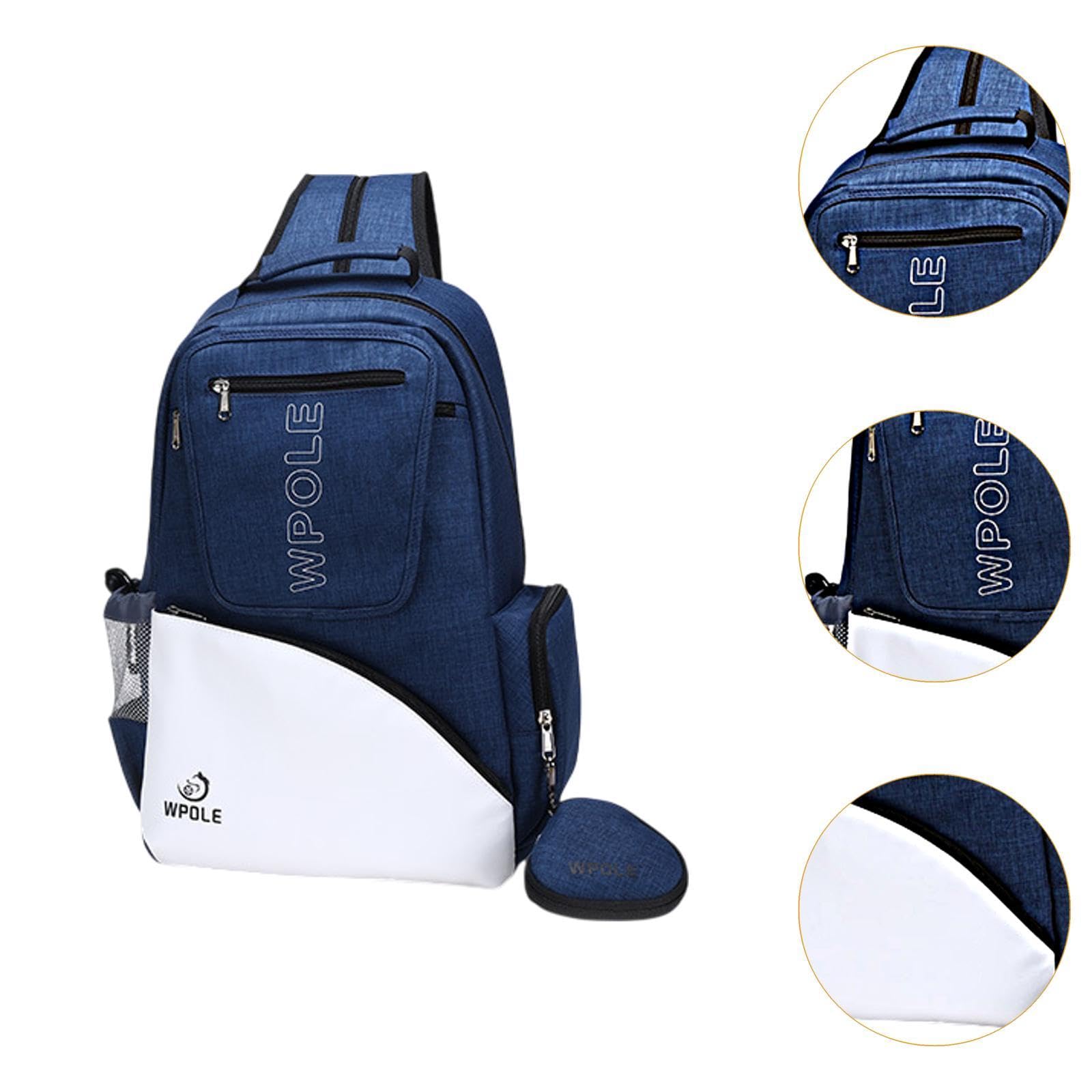 Zaino Tennis Tavolo Custodia Racchetta Borsa Portaoggetti Copri Racchetta Protezione Realizzato in Tessuto Oxford Impermeabile Resistente All’usura