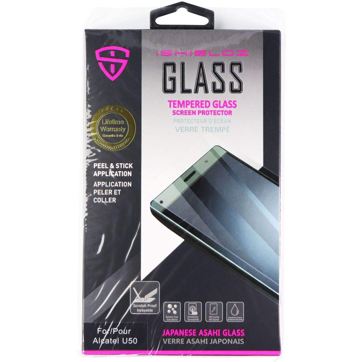 iShieldz Tempered Glass Screen Protector for Alcatel U50 - Clear