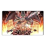 New Mlikemat Playmat Red Eyes Dark Dragon TCG CCG OCG Trading Card Game Mat with Zones + Free Bag (ZD014-641-A)