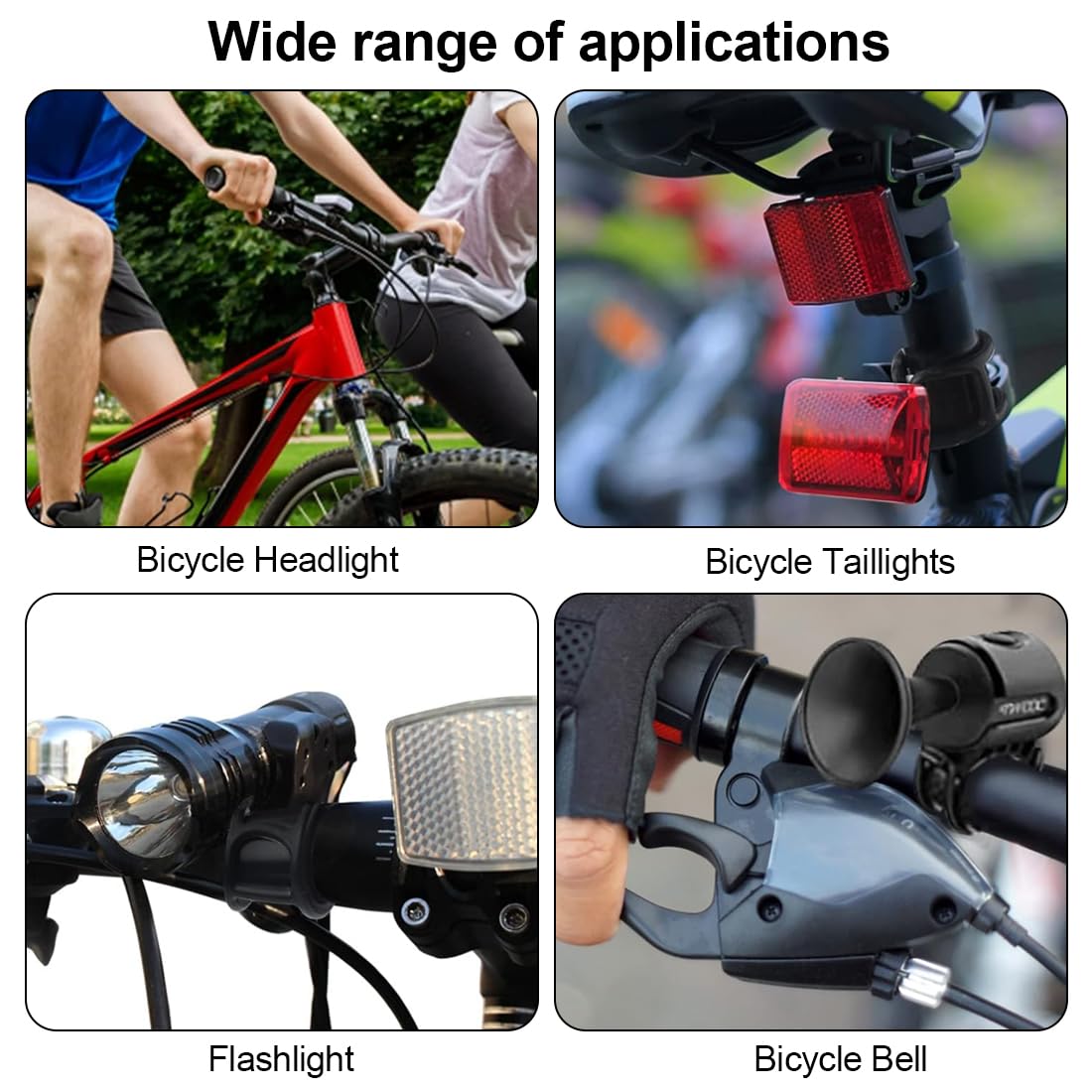 10 Fasce Elastiche Per Bici In Silicone - Cinghie Per Luci, Torce E Accessori, Con Ganci A S - Foto 12