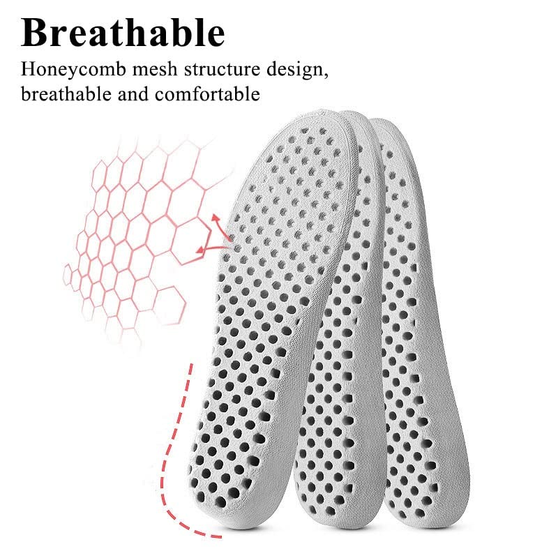 Semelles intérieures d'augmentation de hauteur for femmes coussin de semelle respirant en nid d'abeille talon ascenseur augmentation de la hauteur chaussures Inserts semelle intérieure(A2.5cm,3