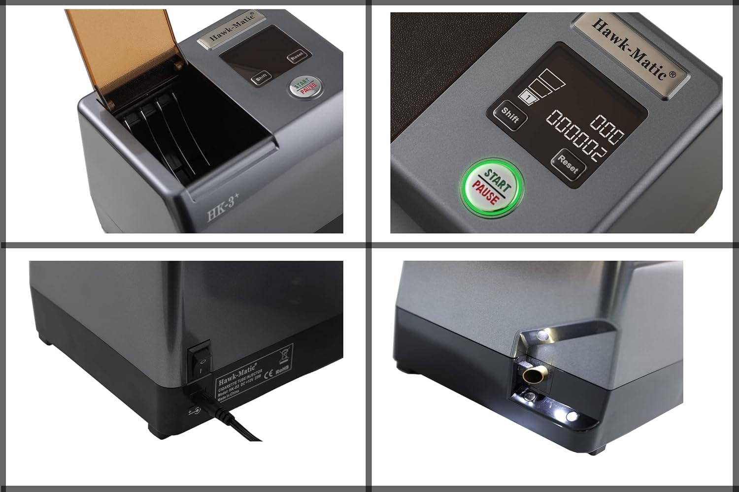 Hawk-Matic Máquina de Liar Automática para Hacer Cigarrillos, Rápida y Fácil de Usar, Alta Eficiencia, Compacta y Duradera para Uso Doméstico