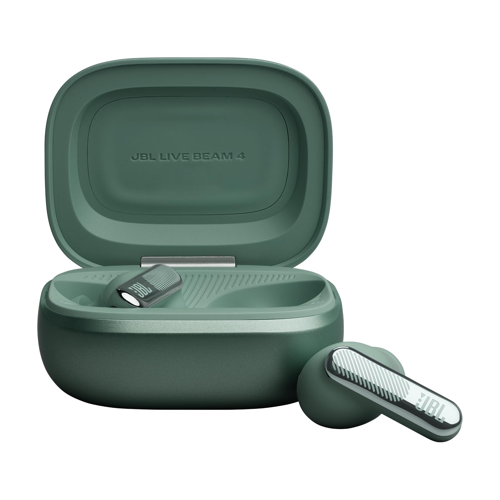 JBL Live Beam 4, True Wireless Earbud Headphones with Bluetooth, 48h Battery Life, Adaptive Noise Cancelling, JBL Signature Sound, IP55 Waterproof, Smart‑Charging Case, Green