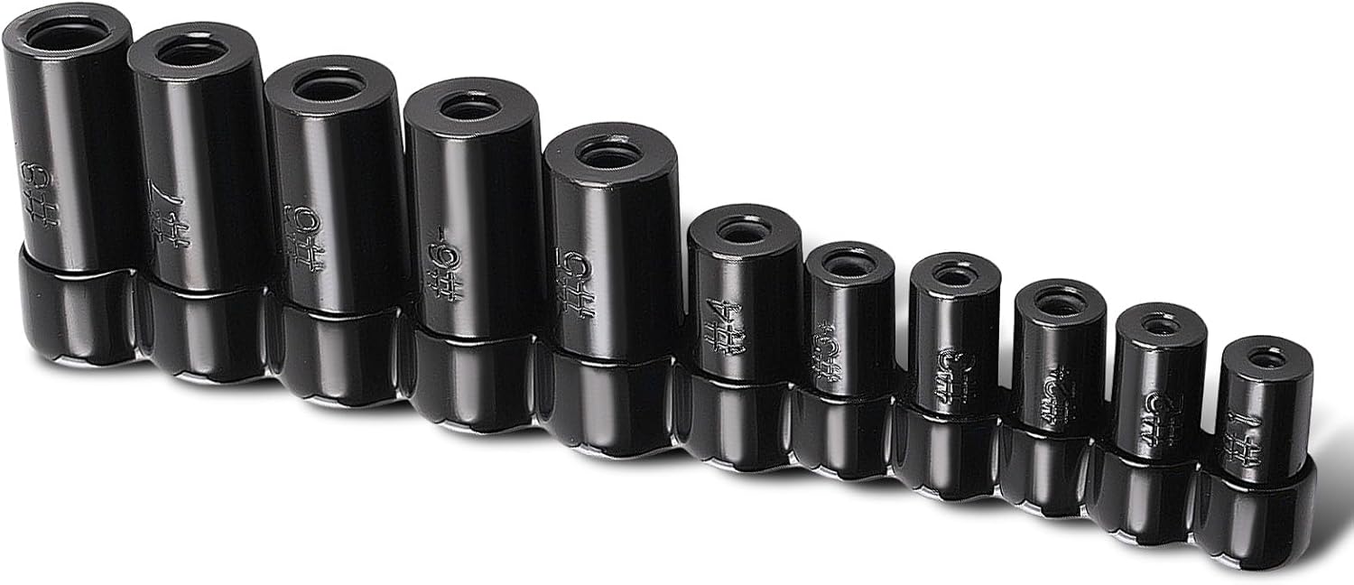 maXpeedingrods 70700 Tap Socket Set,11Pcs Tap Sockets, Socket Adapter for Tap and Die Use, Compatible with 1/2" and 1/8" NPT Taps Tool Set For M.C.T.I. Standard Tap, Fits Metric and Standard Taps