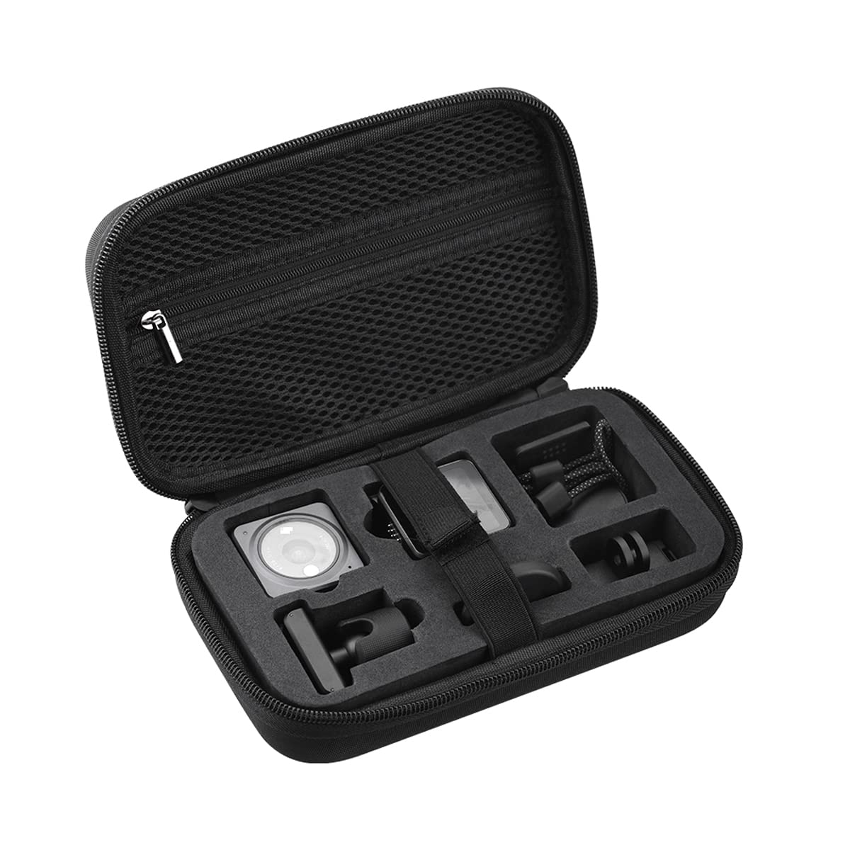 Top-Tech Mini Carrying Case for DJI ACTION 2 Portable Bag Storage Hard Shell Box for Action 2 Accessories Can hold Action 2 Dual-screen combo (6-piece set)