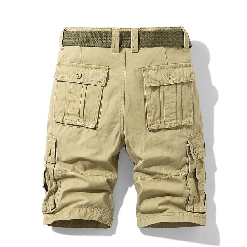 Pantalones cortos cargo de verano para hombre, algodón, multibolsillos, estilo táctico, informales, bermudas informales, militares al aire libre