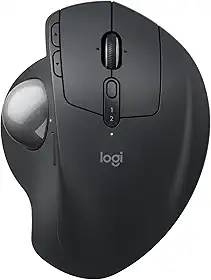 Mouse sem fio Logitech Trackball MX Ergo S com Ajuste de Ângulo, Conexão USB Logi Bolt ou Bluetooth, Easy-Switch para até 3 dispositivos, 6 Botões Programáveis, Compatível com PC/Mac
