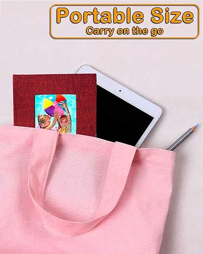 Miniatura 5 de Álbum de fotos pequeño de 5 x 7 pulgadas, 2 unidades, cada 26 páginas transparentes con capacidad para 52 imágenes. Álbum de fotos de 5 x 7 para