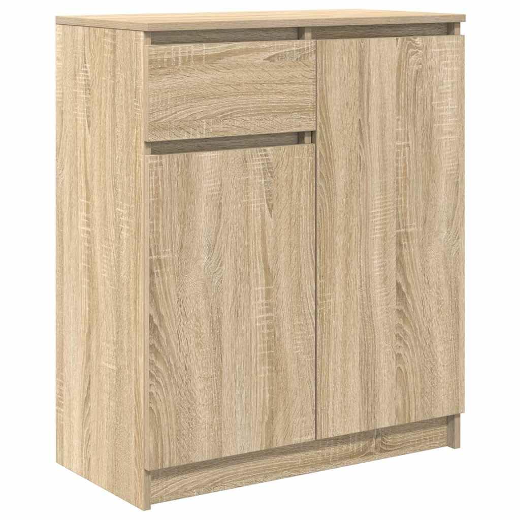 vidaXL Aparador con cajón Roble Sonoma 71x35x84 cm Madera ingeniería, Armario de almacenaje, Mueble aparador, Mueble de Pasillo, Mueble Buffet