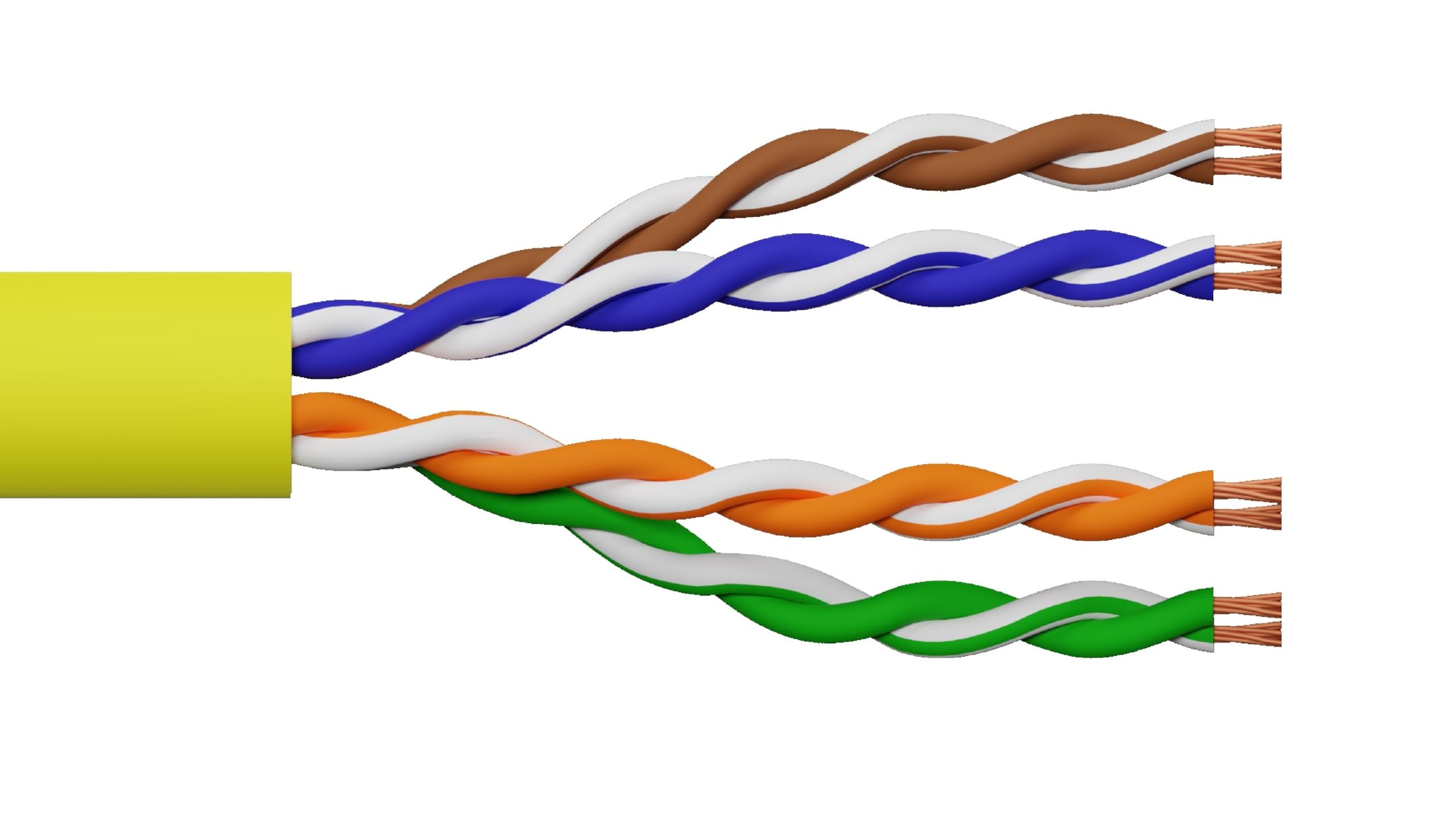 LINK LK6A100Y Câble réseau Cat. 6A non blindé UTP AWG24 Halogène flexible couleur jaune 100 m