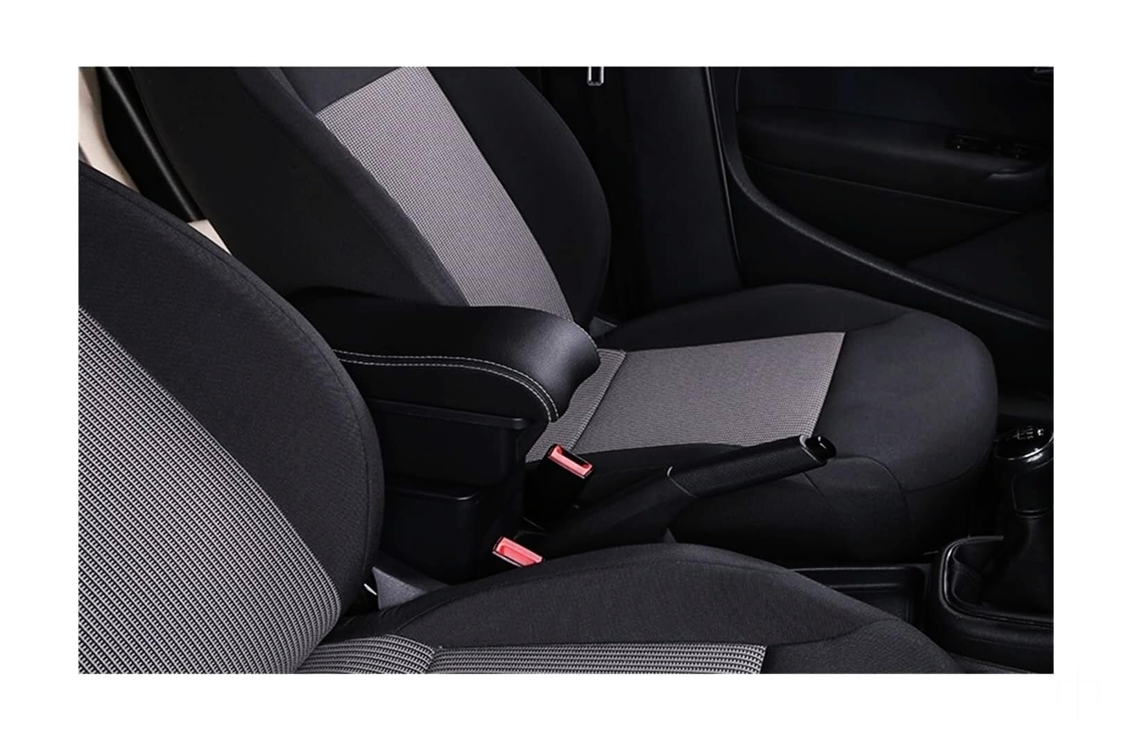 Auto Armrest Cushion For Vw For Golf 4 1997-2003 Armrest For Box with USB and Ashtray, Interior Retrofit Storage(A3-black White 7 Usb)