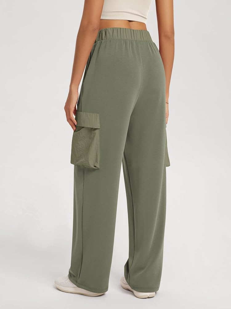 Amazon.com: ODODOS Women's Modal Soft Wide Leg Cargo Pants with