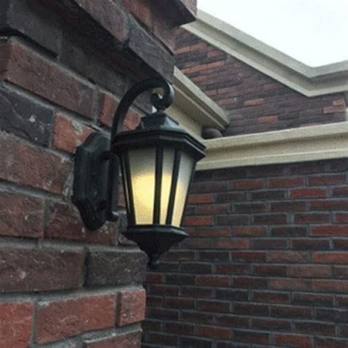FEHUN Wall Lamp for Bedroom Outdoor Wall Light Waterproof Sconce Porch Lights E27 Vintage Wall Lamp Garden Landscape Lights Aluminum Housing Water Ripple Glass Exterior Wall Lantern Proof Wall Sconce (Size photo 2