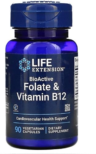 BioActive Folato y Vitamina B12 90 Cápsulas Vegetarianas Pack-2