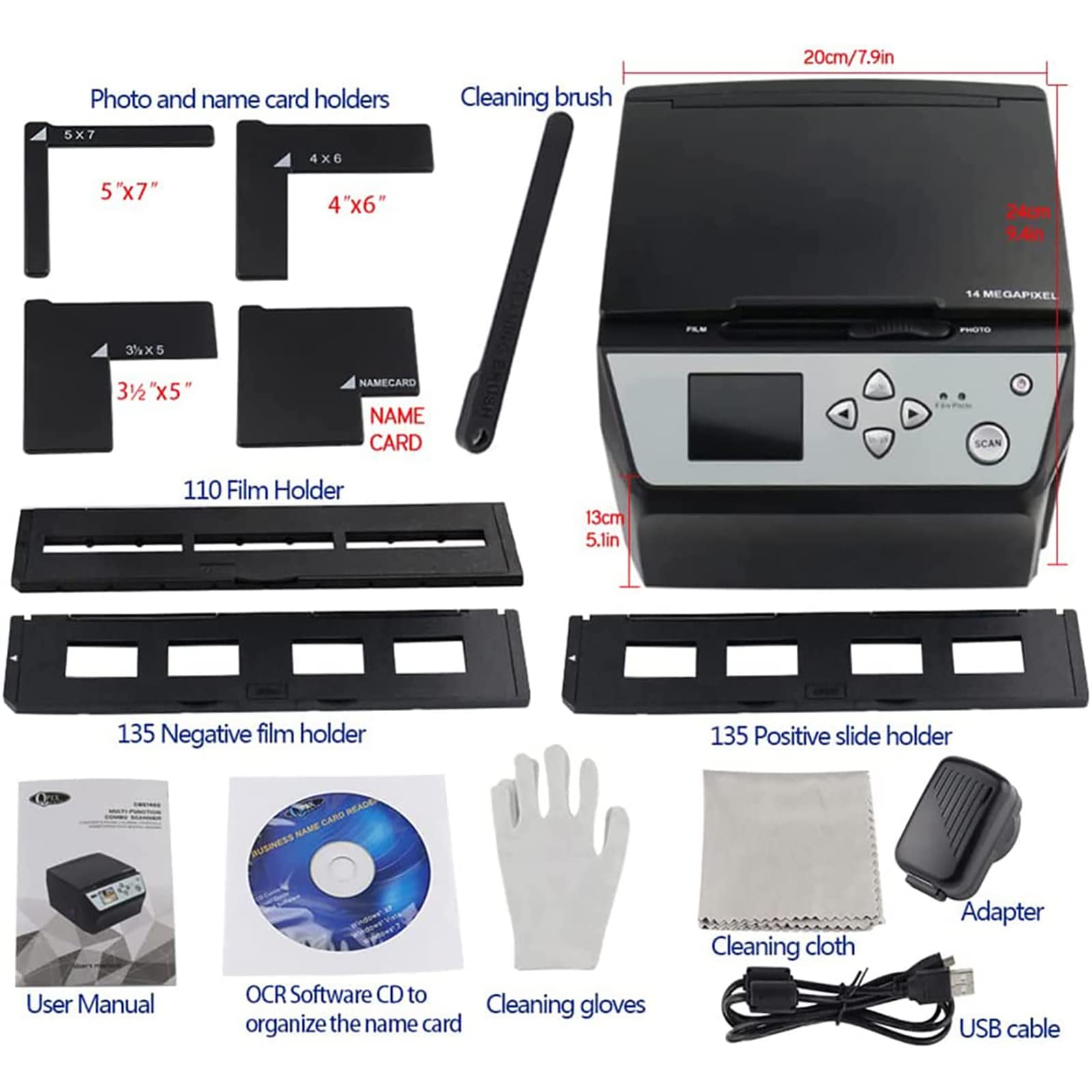 Amazon.co.jp: Film Scanner, Slide Scanner, Color & Black & White