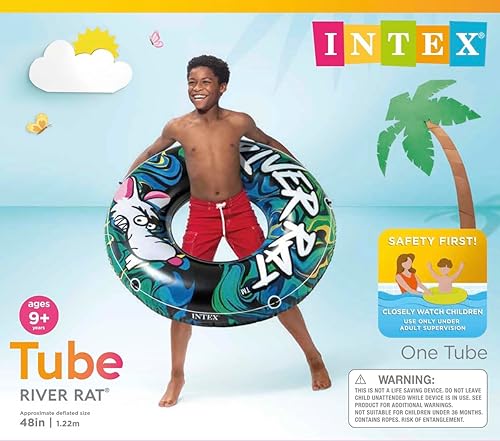 Miniatura 8 de Intex Pack de 4 inflables con diseño de rata de 48 pulgadas para lago alberca río  4 x 68209E