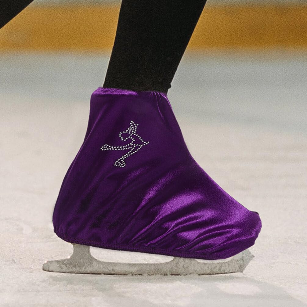 Happyyami Fundas para Patines De Hielo Elásticas Cubiertas De Poliéster para Botas De Hockey Y Patinaje Artístico Niños Y Adultos 7.87X5.90 Pulgadas Protección Ajustable