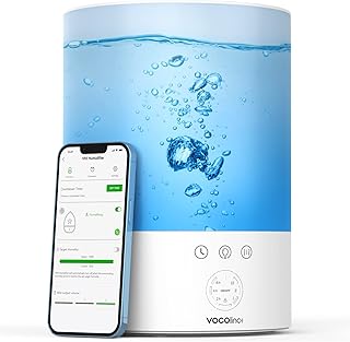VOCOlinc Smart Cool Mist Humidifiers for Bedroom, 2.5L Humidifier with Auto-target, Child Lock, 16 Million Color, Humidifier for Plants Baby, Work with Apple HomeKit Home, Alexa, Google