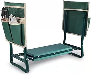 Garden Kneeler Seat, with Upgraded Thicken Kneeling Pad and 2 Large Tool Pouch, Foldable Stool 330lb Capacity-Protects You...