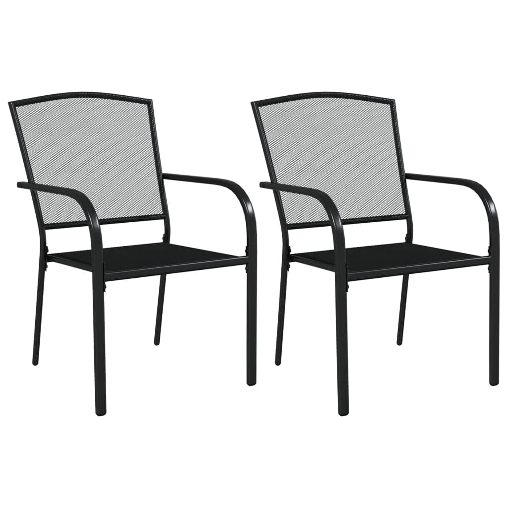 Outdoor Furniture - Juego de comedor de jardín de 3 piezas de acero antracita para exteriores