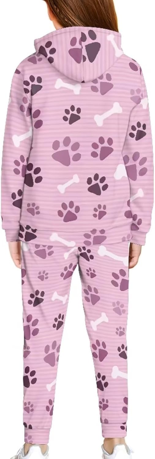 Renewold 2 Pieces Set Long Sleeve Kids Hoodie Sweatshirt and Sweatpants Boys Girls Tracksuits Clothing
