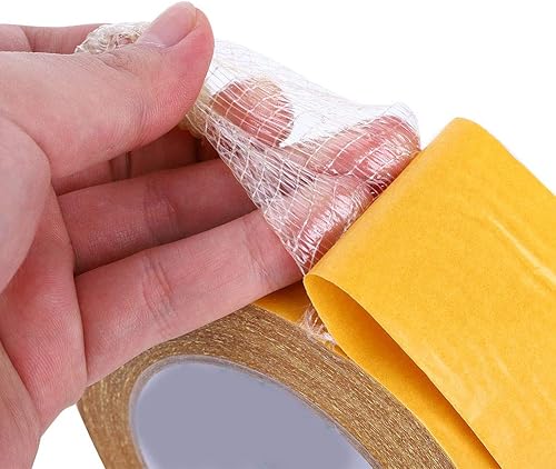 Miniatura 5 de Garosa Cinta de fibra de vidrio de 65.6ft65.6 pies de ancho, cinta de malla de doble cara, impermeable, para aislamiento acústico del suelo (1.969in