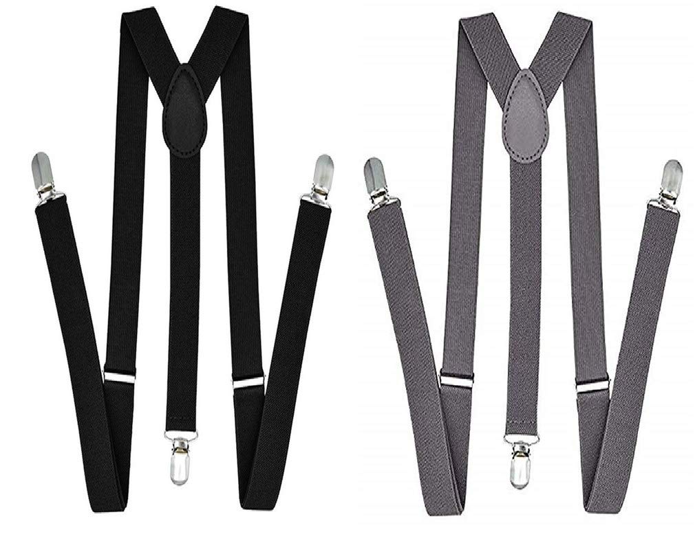 New Vastra Lok -Y Back Combo of Black & Grey Adjustable Suspender For Men/Women-picture-29